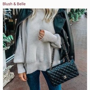 ADELA Quilted Mini Turn Lock Handbag in Black